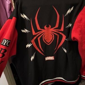 Marvel mens Spiderman varsity style jacket Large NWT